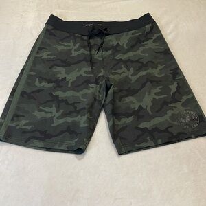 Affliction Black and Green Shorts MENS SIZE 32